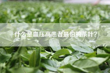 什么是血压高患者最怕的茶叶？