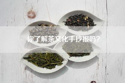 你了解茶文化手抄报吗？
