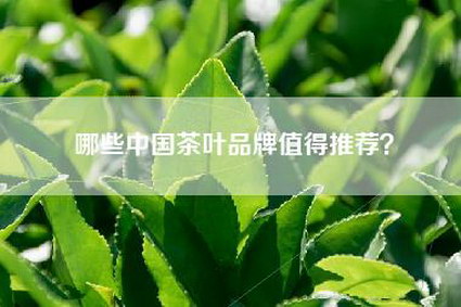 哪些中国茶叶品牌值得推荐？