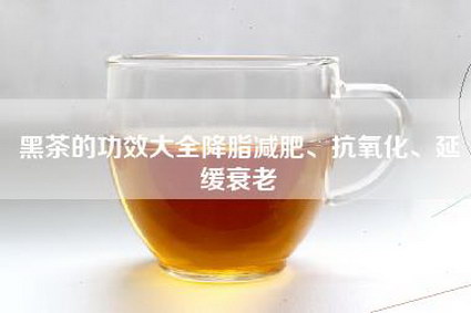 黑茶的功效大全降脂减肥、抗氧化、延缓衰老