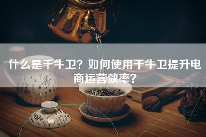 什么是千牛卫？如何使用千牛卫提升电商运营效率？